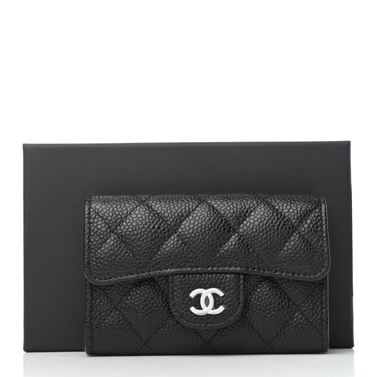 Chanel Caviar Quilted Flap Card Holder Black 9 of 9
