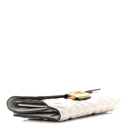 Fendi Nappa Matisse FF Embossed Medium Wallet Ghiaia 3 of 7