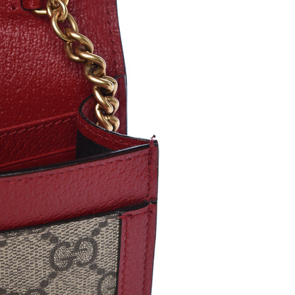 Gucci GG Supreme Monogram Web Queen Margaret Chain Wallet Red 11 of 11