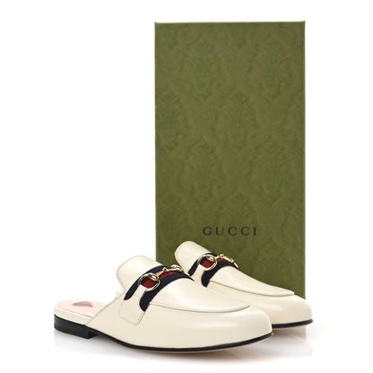 Gucci Malaga Kid Web Womens Princetown Slippers 35.5 Mystic White 9 of 10