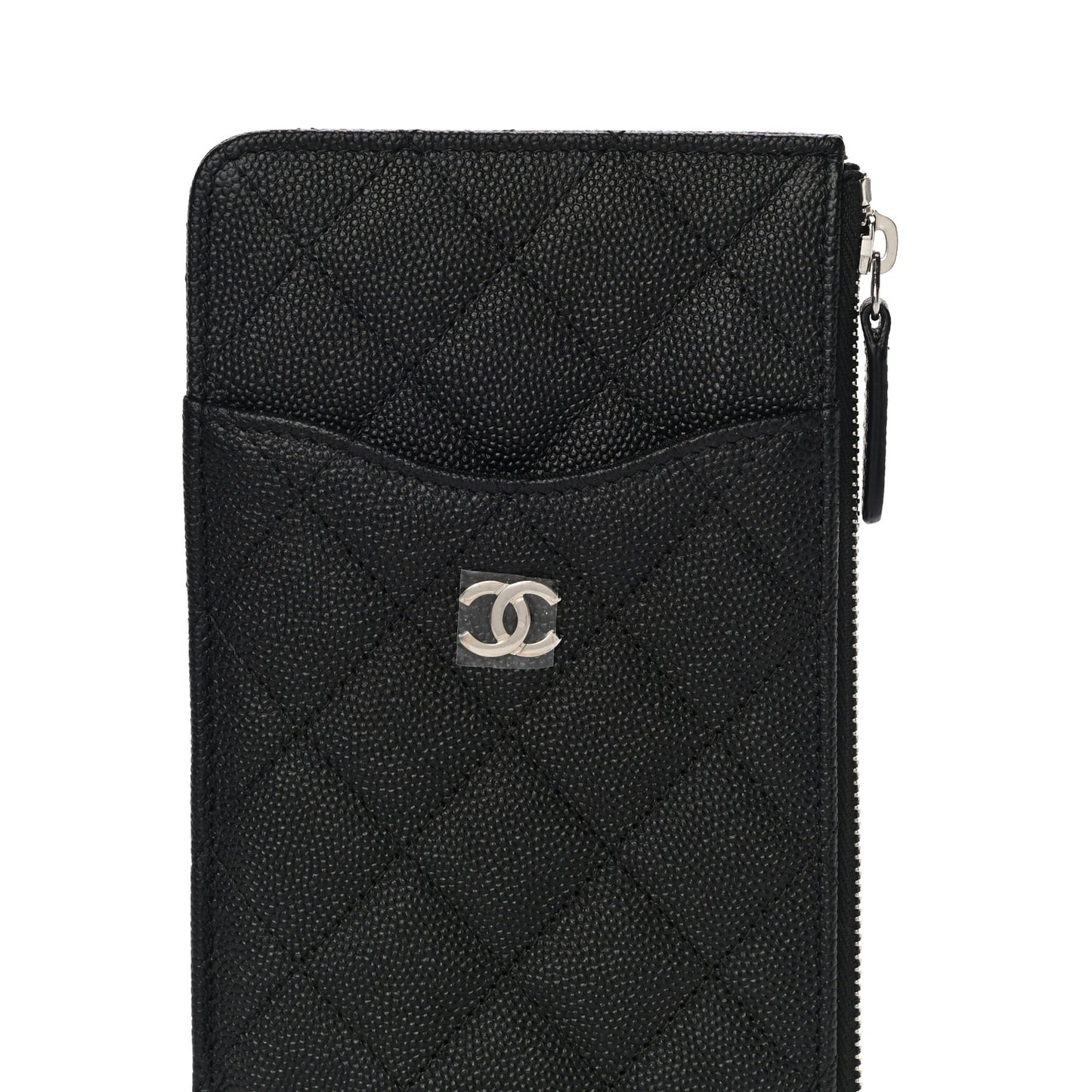 Caviar Quilted Classic iPhone Pouch Black