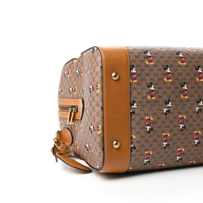 Gucci X DISNEY Mini Vintage GG Supreme Monogram Mickey Mouse Medium Carry-On Duffle Bag Beige Vintage Sun Oil 8 of 10