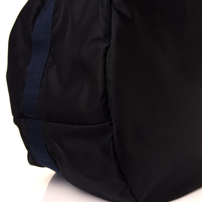 Balenciaga Textured Sport Nylon Logo Embroidered S Wheel Gym Bag Black Bleu Navy 9 of 10