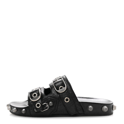 Balenciaga Agneau Arena Cagole Mens Slide Sandals 43 Black 1 of 9