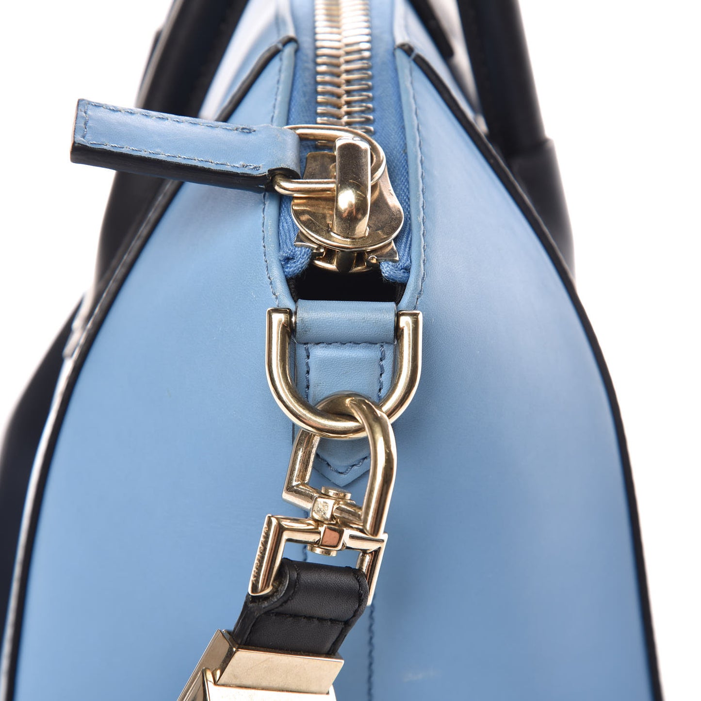 Smooth Calfskin Small Bi-Color Antigona Blue Black