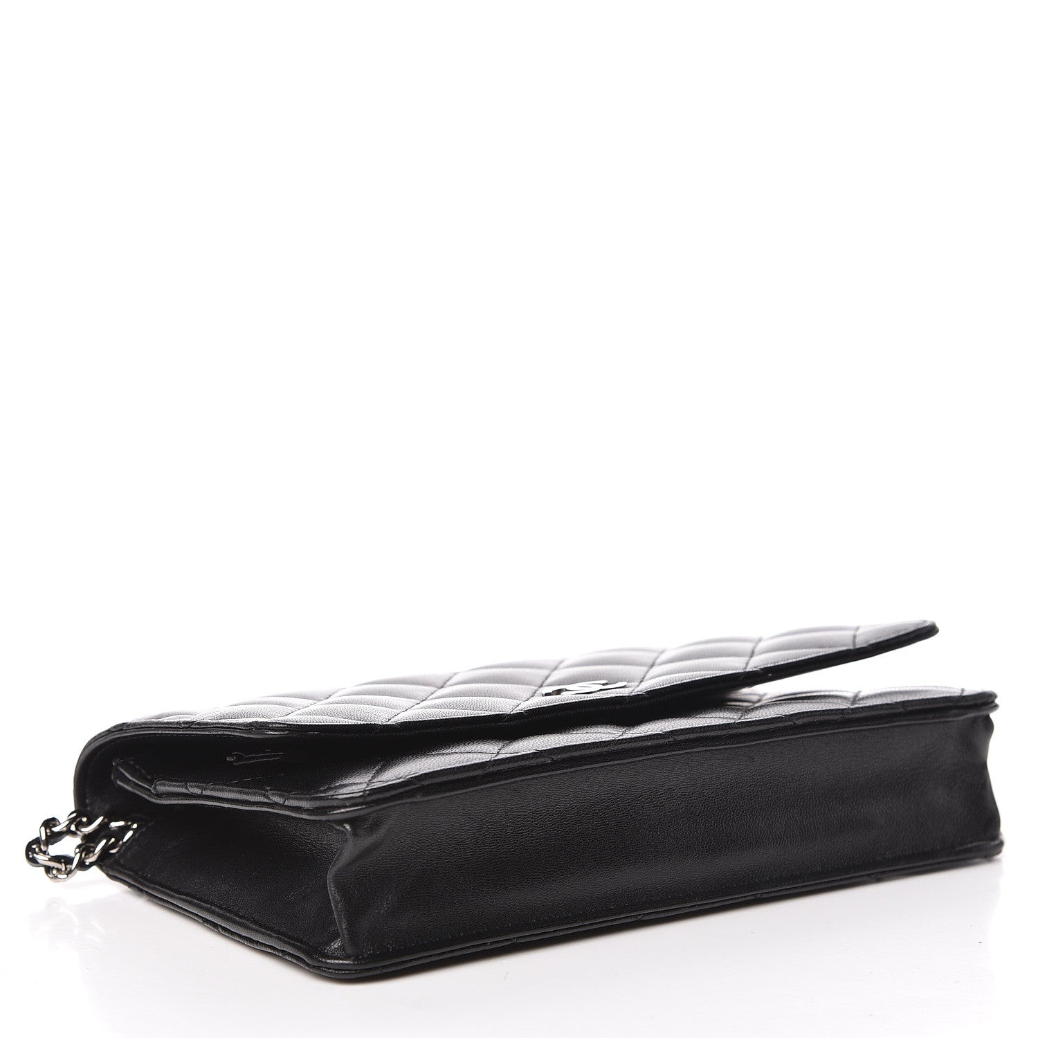 Chanel Lambskin Quilted Wallet On Chain WOC Black 4 of 14