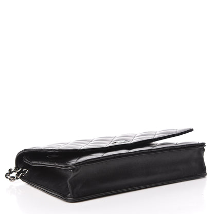 Chanel Lambskin Quilted Wallet On Chain WOC Black 4 of 14