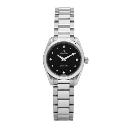 Omega Stainless Steel Diamond 28mm Seamaster Aqua Terra 150M Quartz Watch Black 220.10.28.60.51.001 1 of 4