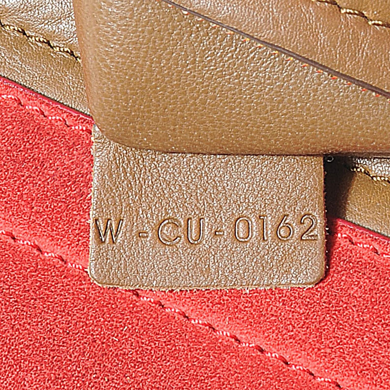 Celine Calfskin and Suede Small Trapeze Tri-Color Vermillion 6 of 7