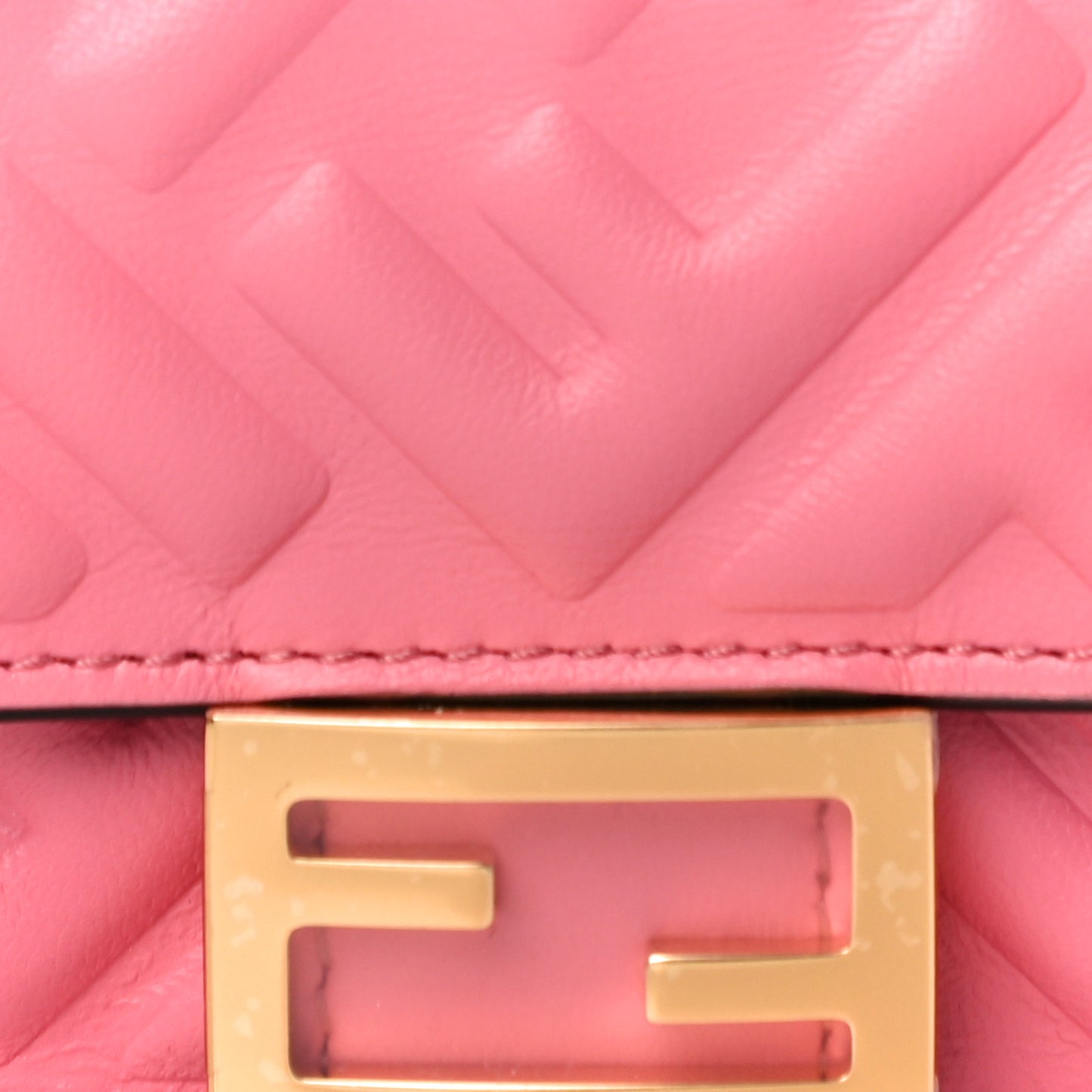 Nappa FF Diagonal Embossed Micro Tri-Fold Wallet Pink