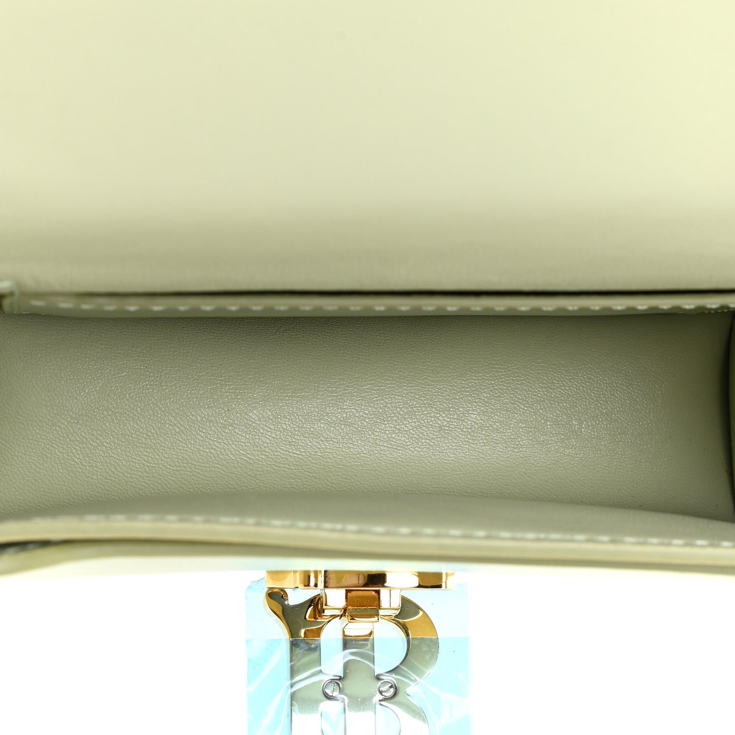 Calfskin TB Chain Belt Bag Pale Sage