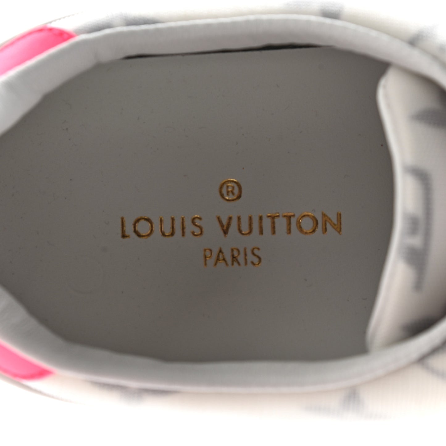 Technical Fabric Calfskin Monogram Frontrow Sneakers 38.5 Pink