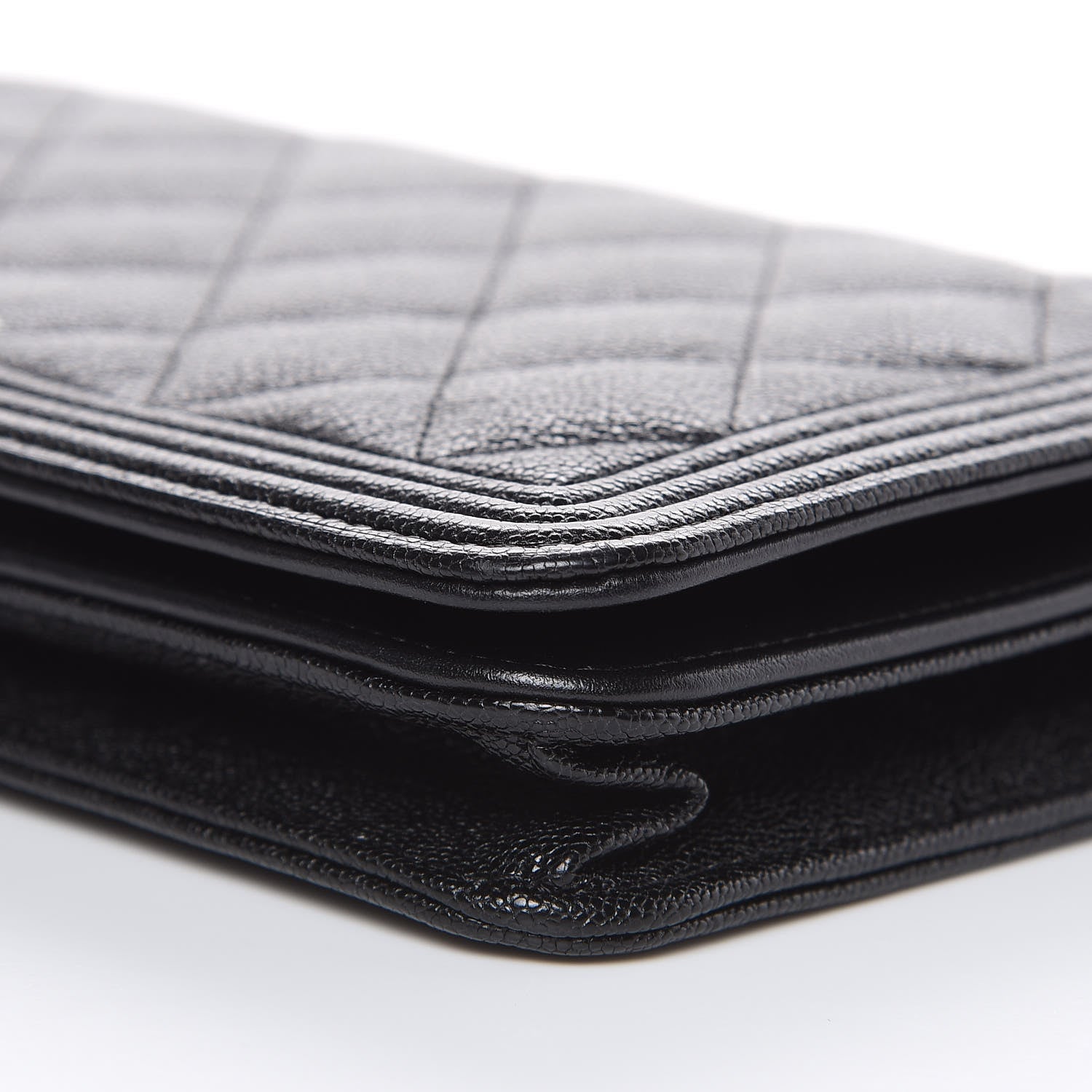 Chanel Caviar Quilted Boy Wallet On Chain WOC Black 11 of 12