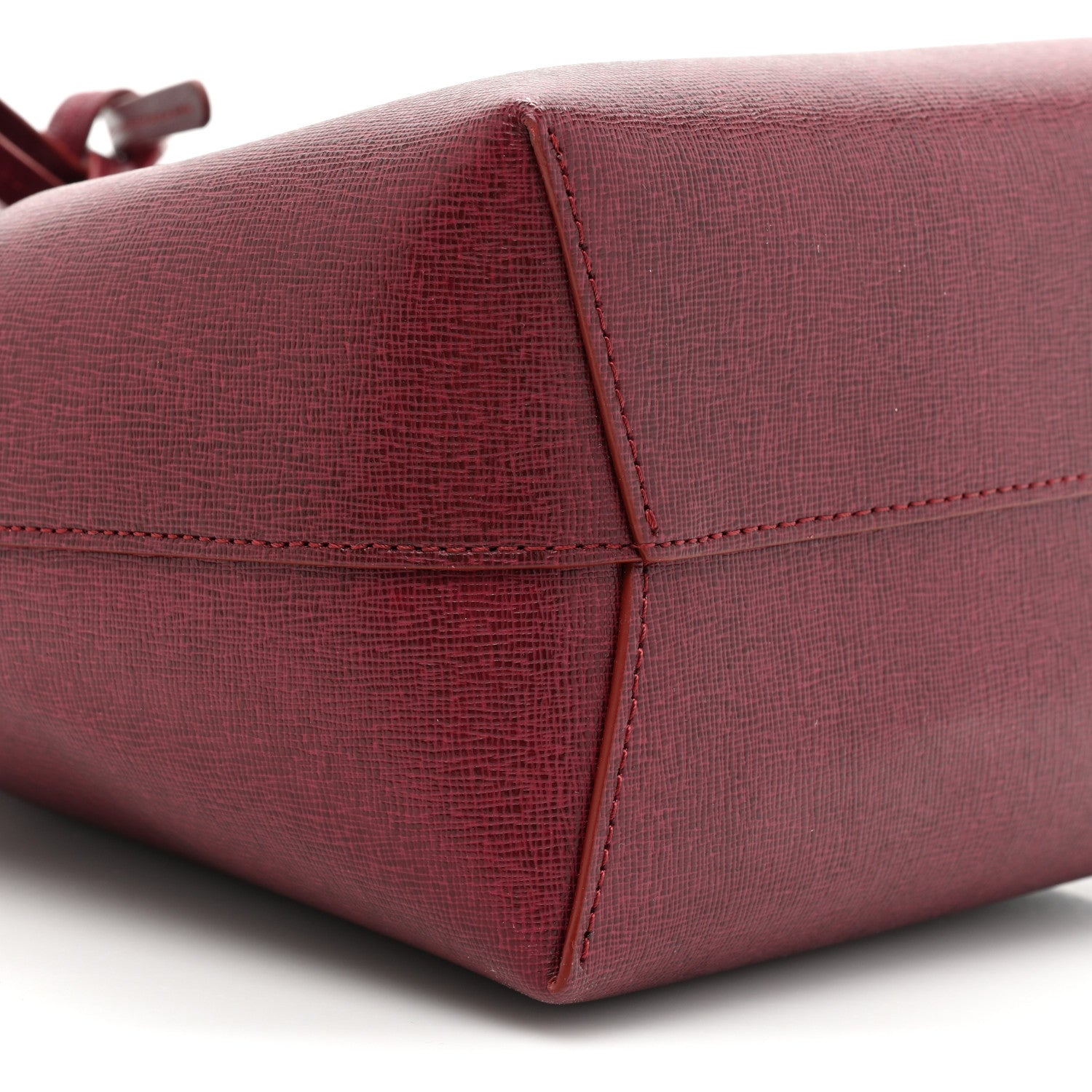 Mansur Gavriel Saffiano Mini Bucket Bag Claret 9 of 10
