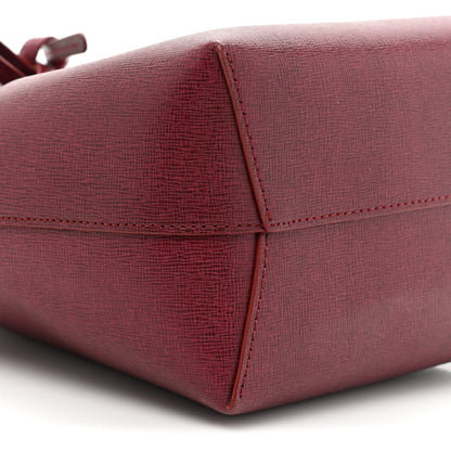 Mansur Gavriel Saffiano Mini Bucket Bag Claret 9 of 10