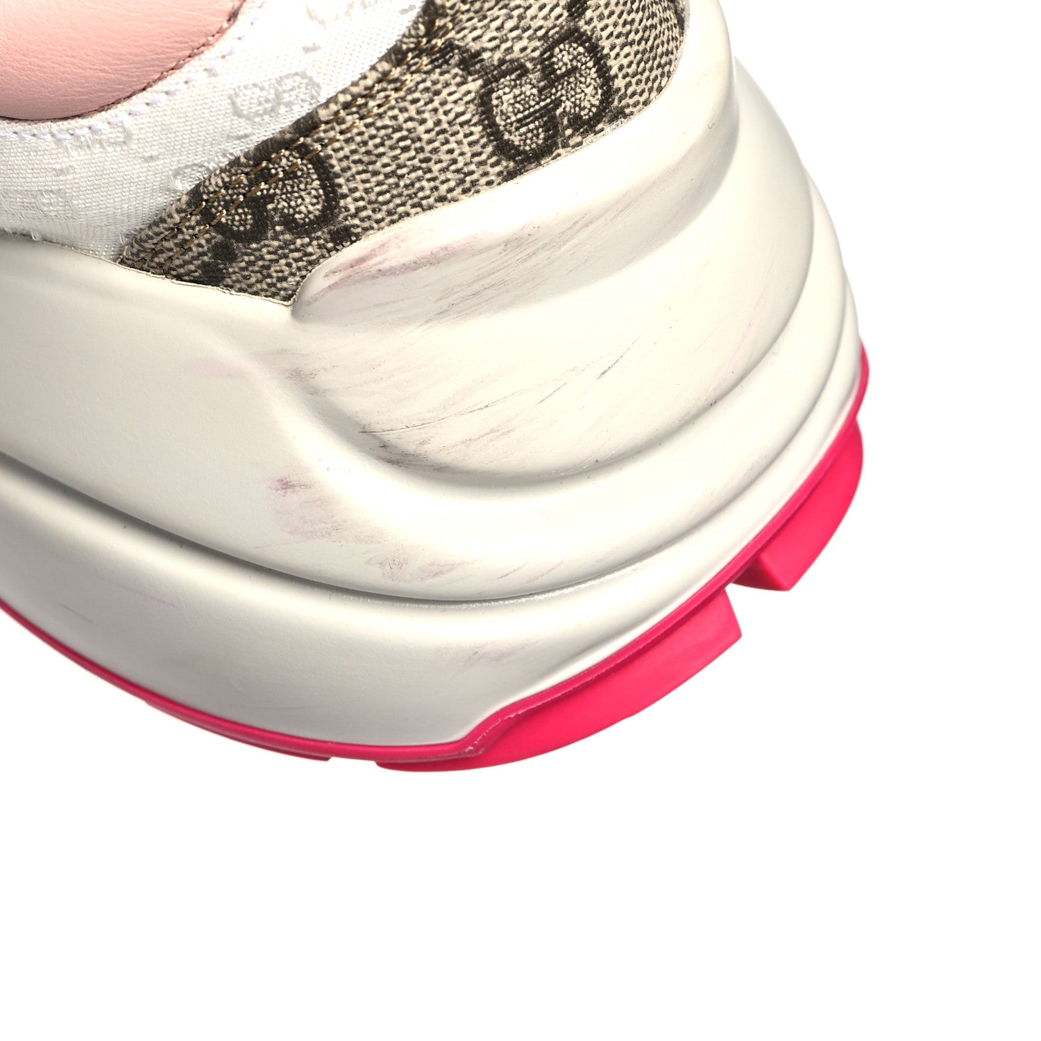 Gucci GG Supreme Monogram Mix Monogram Womens Rhyton Sneakers 40 London Blue Beige Pale Pink 8 of 12