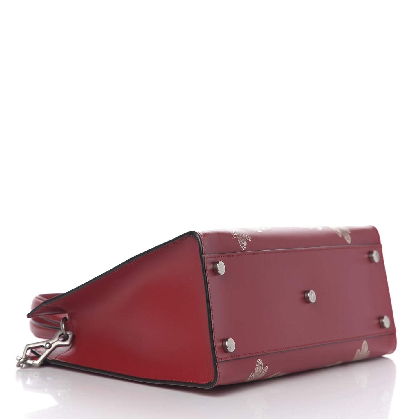 Calfskin Web Chinese New Year Medium Dionysus Tote Bag Hibiscus Red