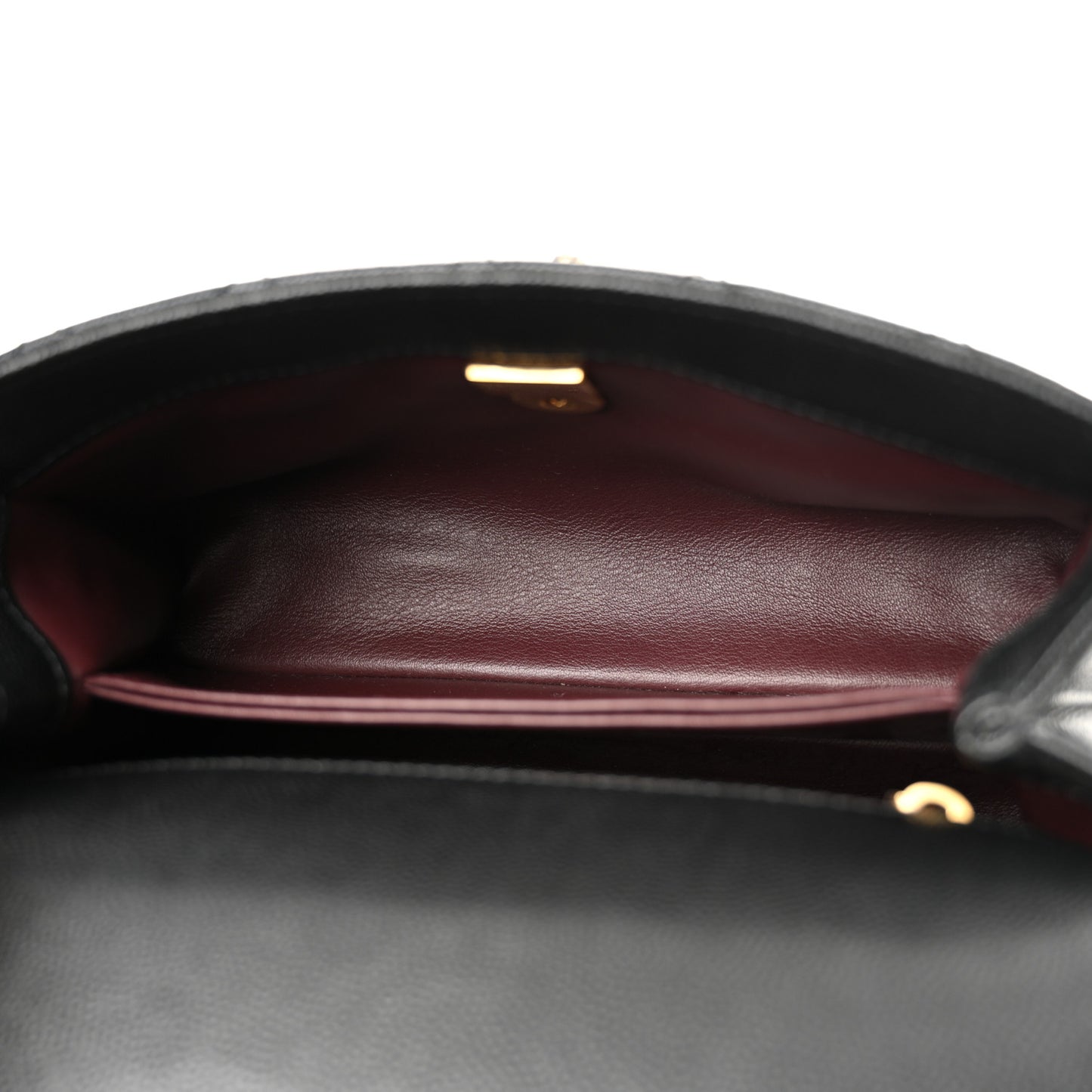 Caviar Quilted Mini Coco Chain Handle Flap Black