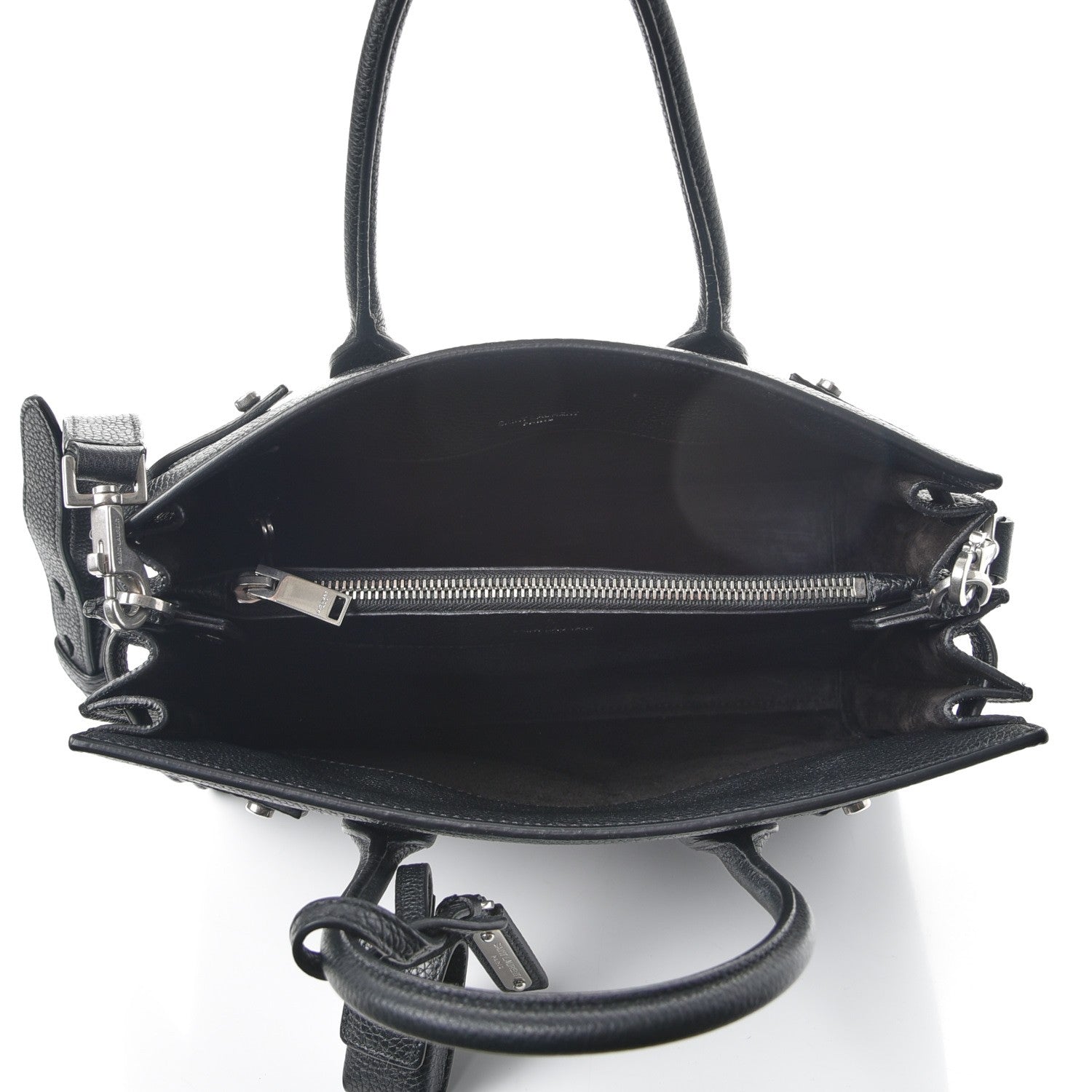 Saint Laurent Grained Calfskin Baby Sac De Jour Souple Black 6 of 8