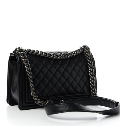 Chanel Lambskin Quilted Medium Boy Flap Black 3 of 10