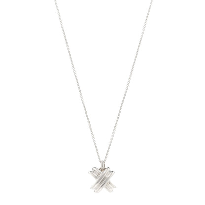 Tiffany Sterling Silver Signature X Pendant Necklace 1 of 5