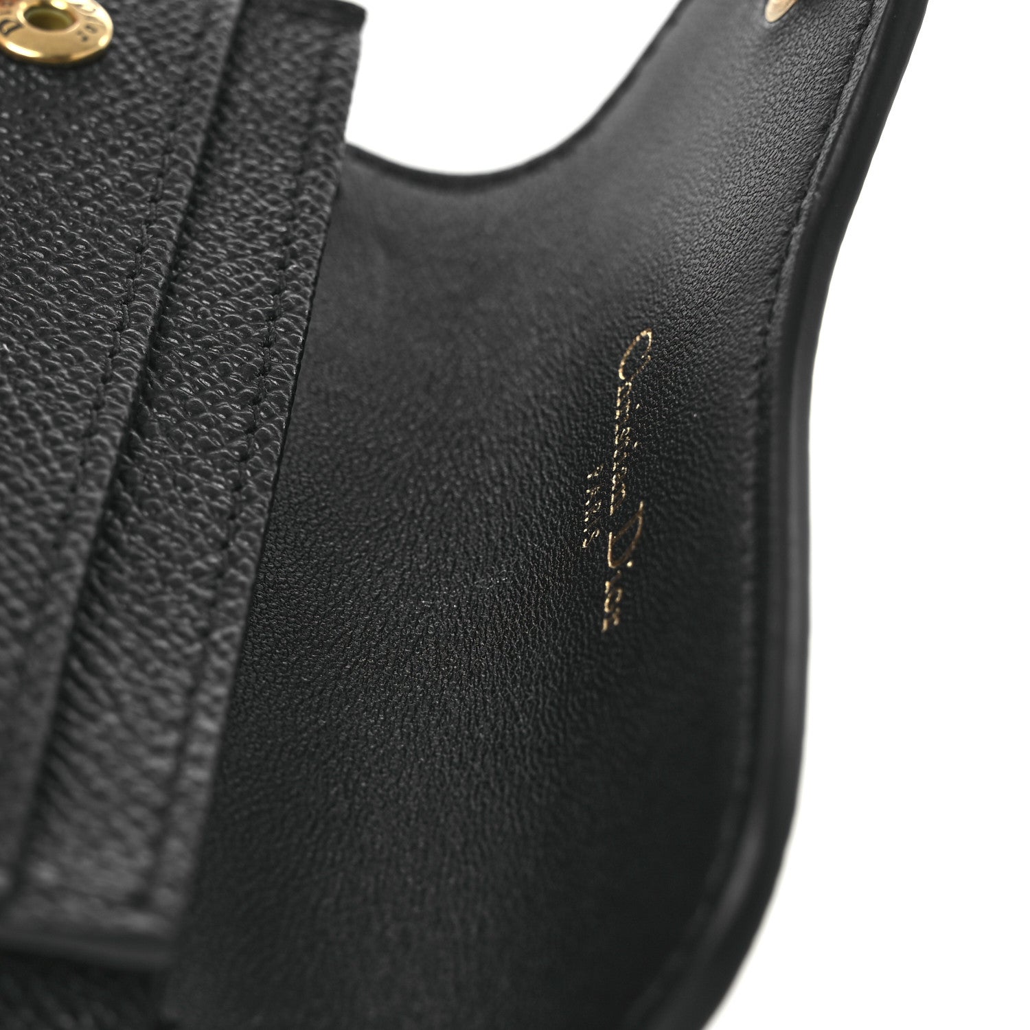 Christian Dior Grained Calfskin Saddle Card Holder Black 9 of 10