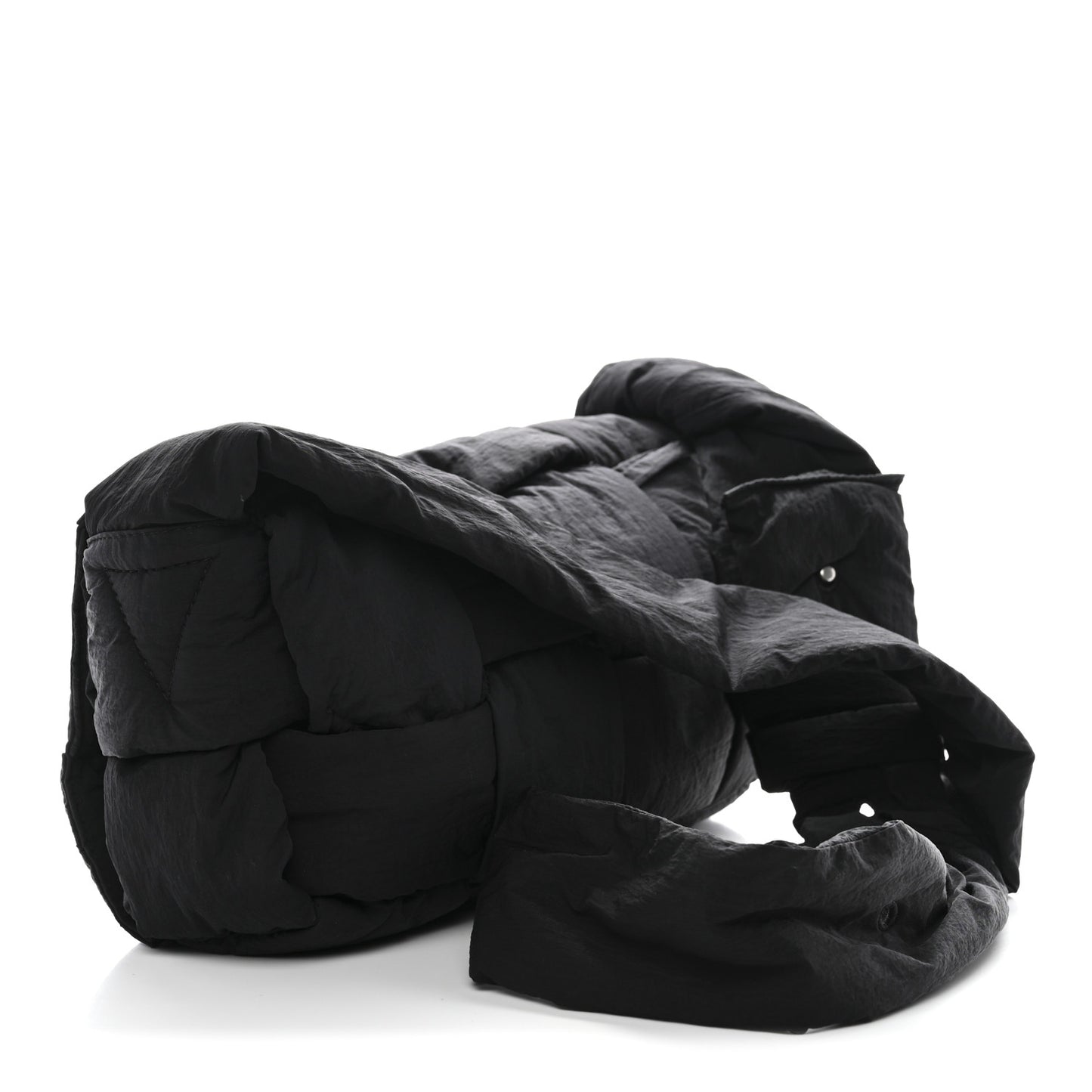 Nylon Intrecciato Padded Tech Cassette Bag Black