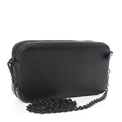Prada Saffiano Shine Mini Crossbody Bag Black 3 of 10