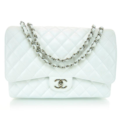 Chanel Caviar Maxi Double Flap White 1 of 13