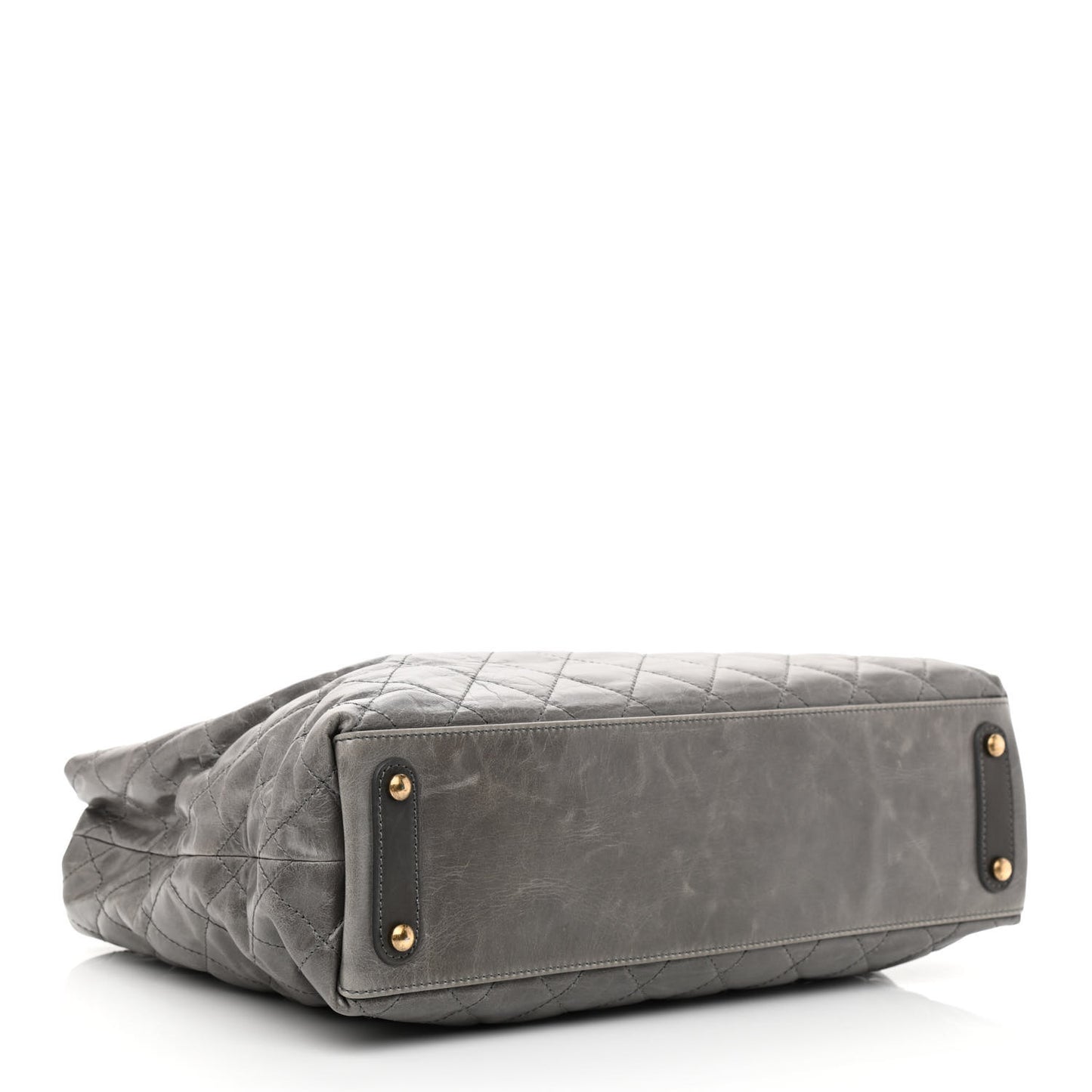 Glazed Calfskin Stingray Large Bindi CC Tote Grey