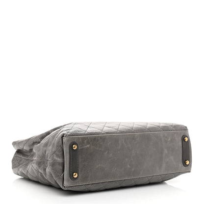 Chanel Glazed Calfskin Stingray Large Bindi CC Tote Grey 4 of 11