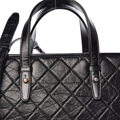 Chanel Aged Calfskin Quilted Large Gabrielle Shopping Tote Black 12 of 12