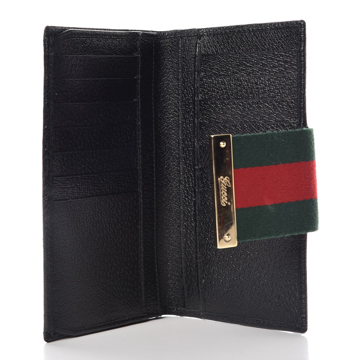 Monogram Ladies Web Continental Wallet Black