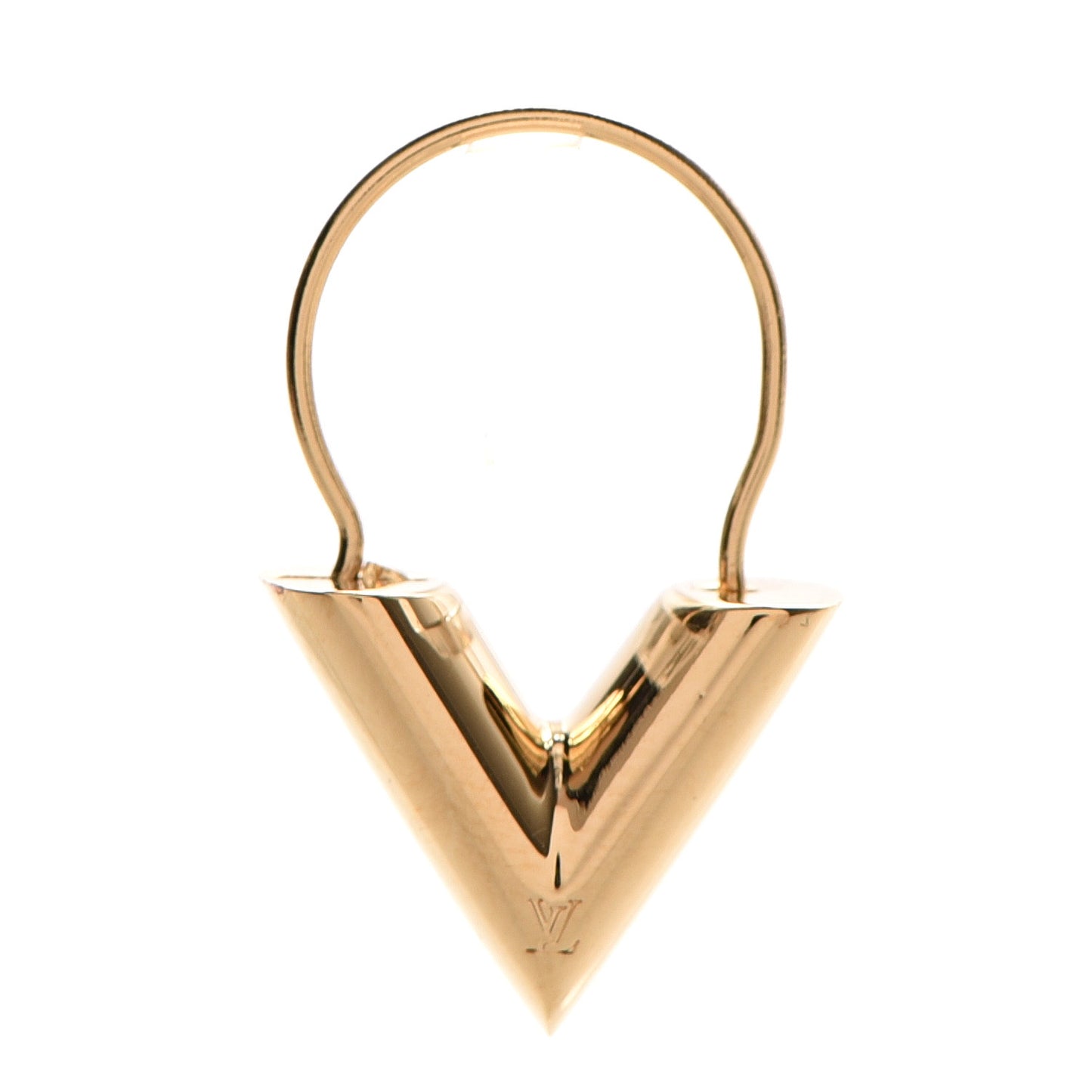 Brass Essential V Hoop Earrings Gold