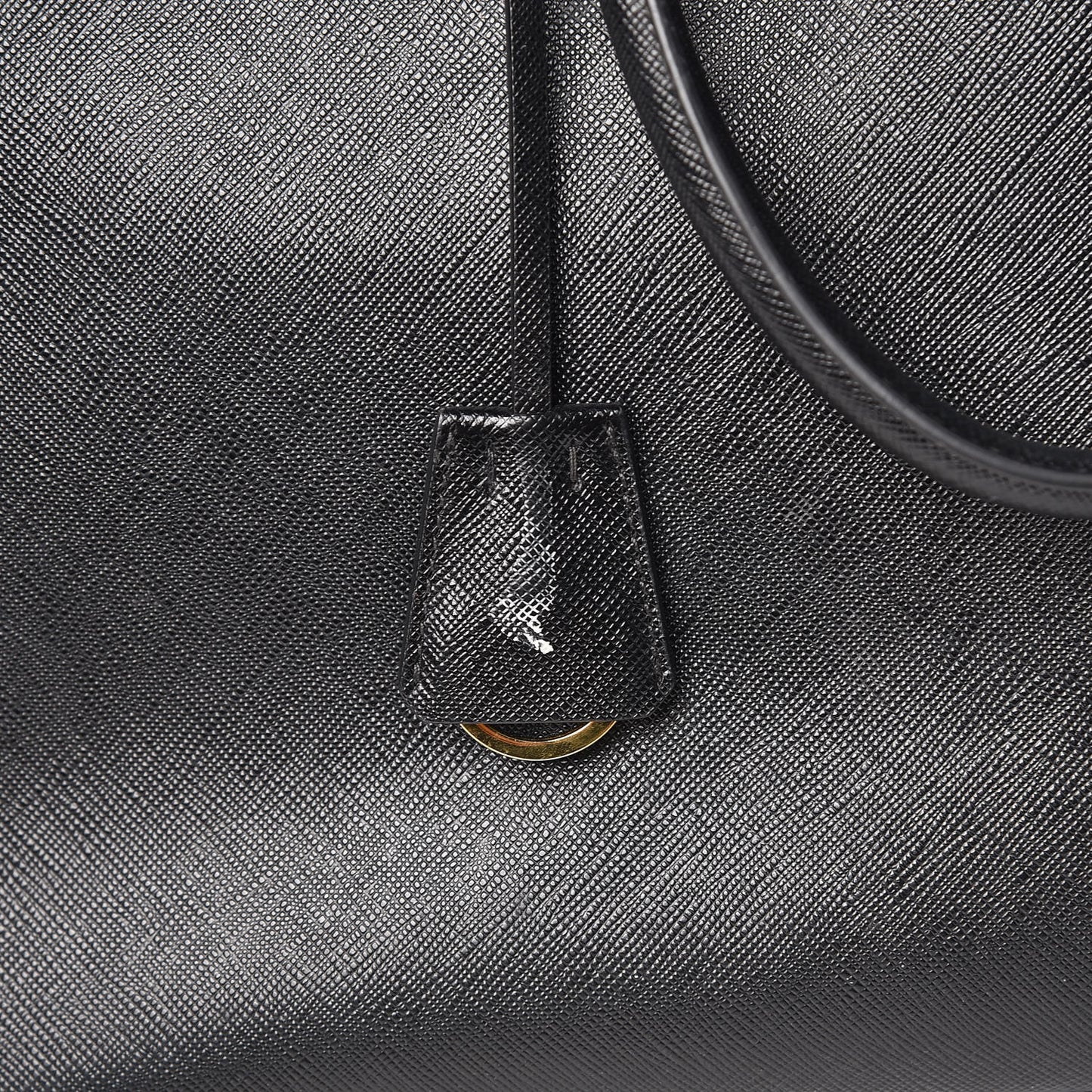Saffiano Medium Galleria Double Zip Tote Black
