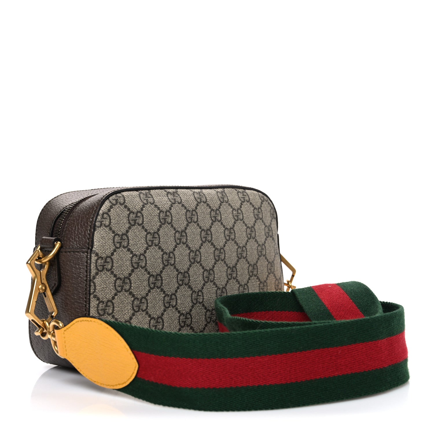 Gucci GG Supreme Monogram Web Neo Vintage Shoulder Bag Beige New Acero Crop 3 of 10