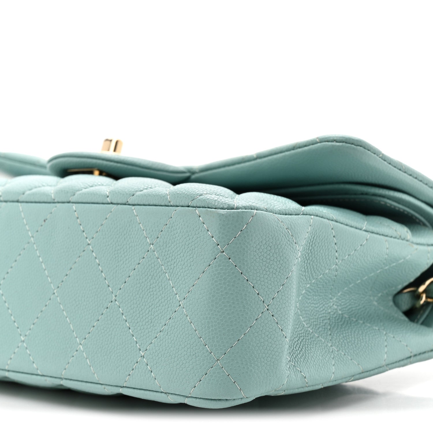 Chanel Caviar Quilted Small Double Flap Light Blue 9 of 10