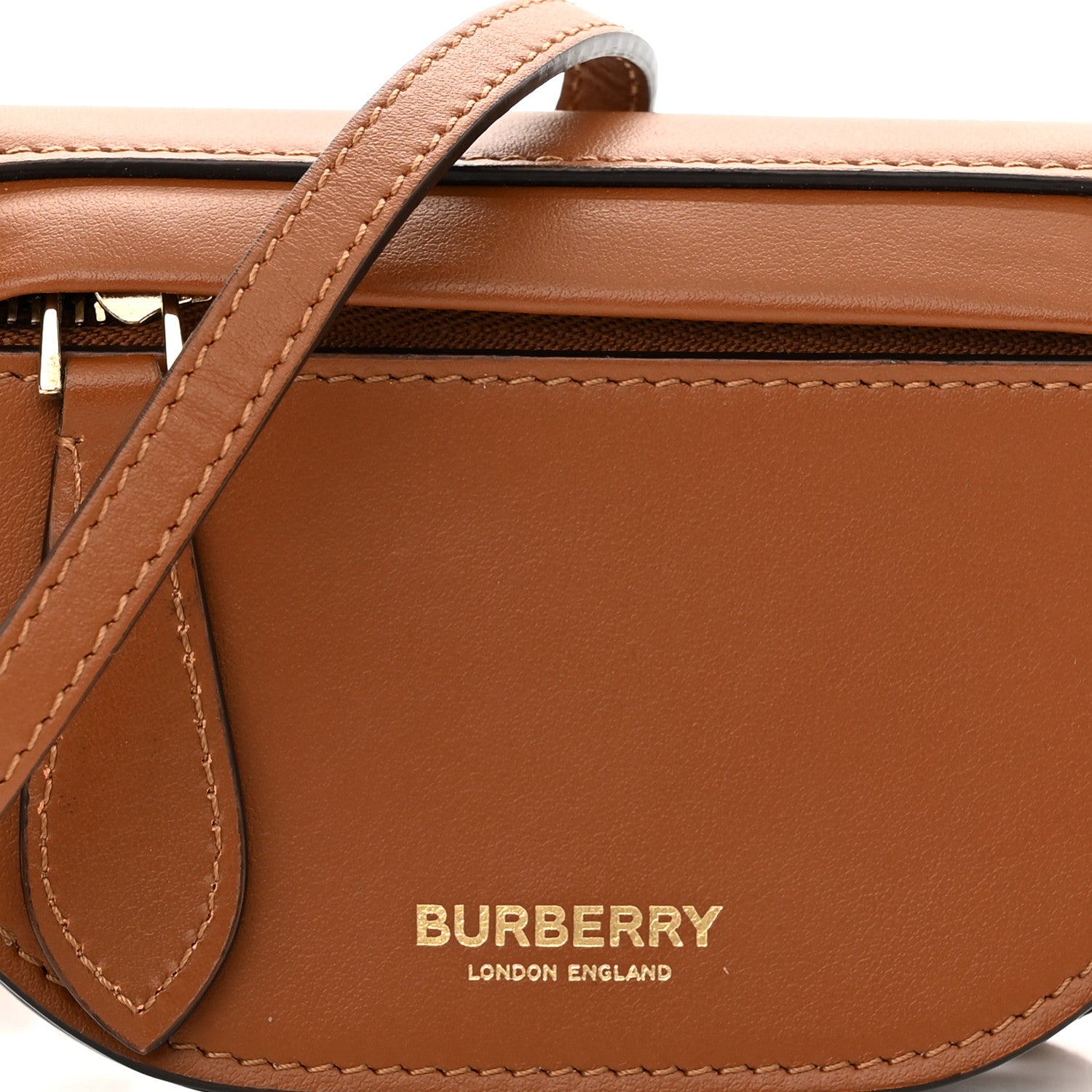 Burberry Calfskin Micro Olympia Card Case Warm Tan 7 of 9