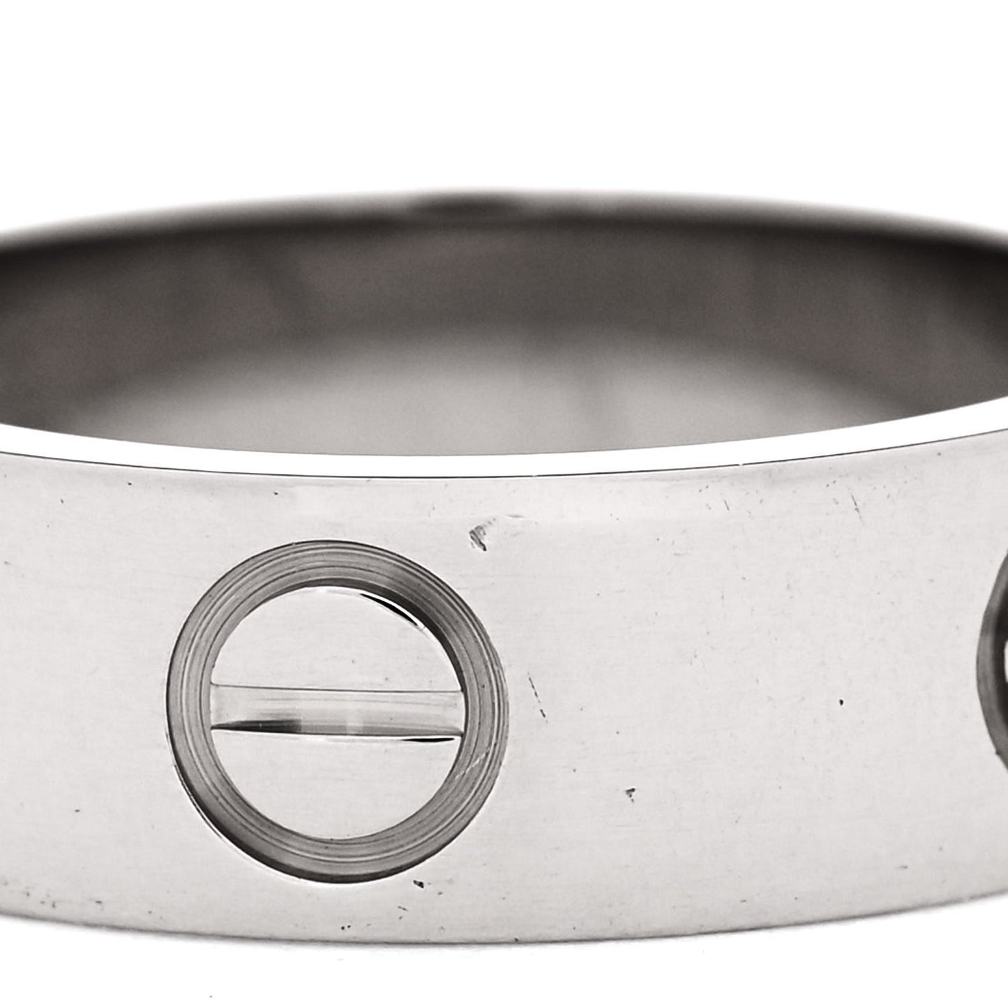 18K White Gold 5.5mm LOVE Ring 50 5.25