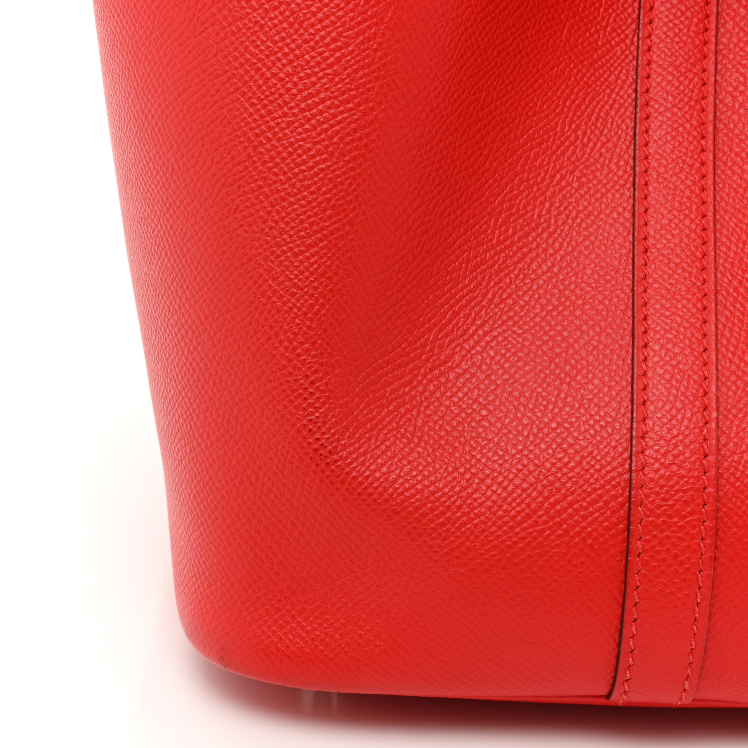 Hermes Epsom Tressage De Cuir Picotin Lock 22 MM Rouge Coeur Bleu du Nord Rouge H 16 of 18