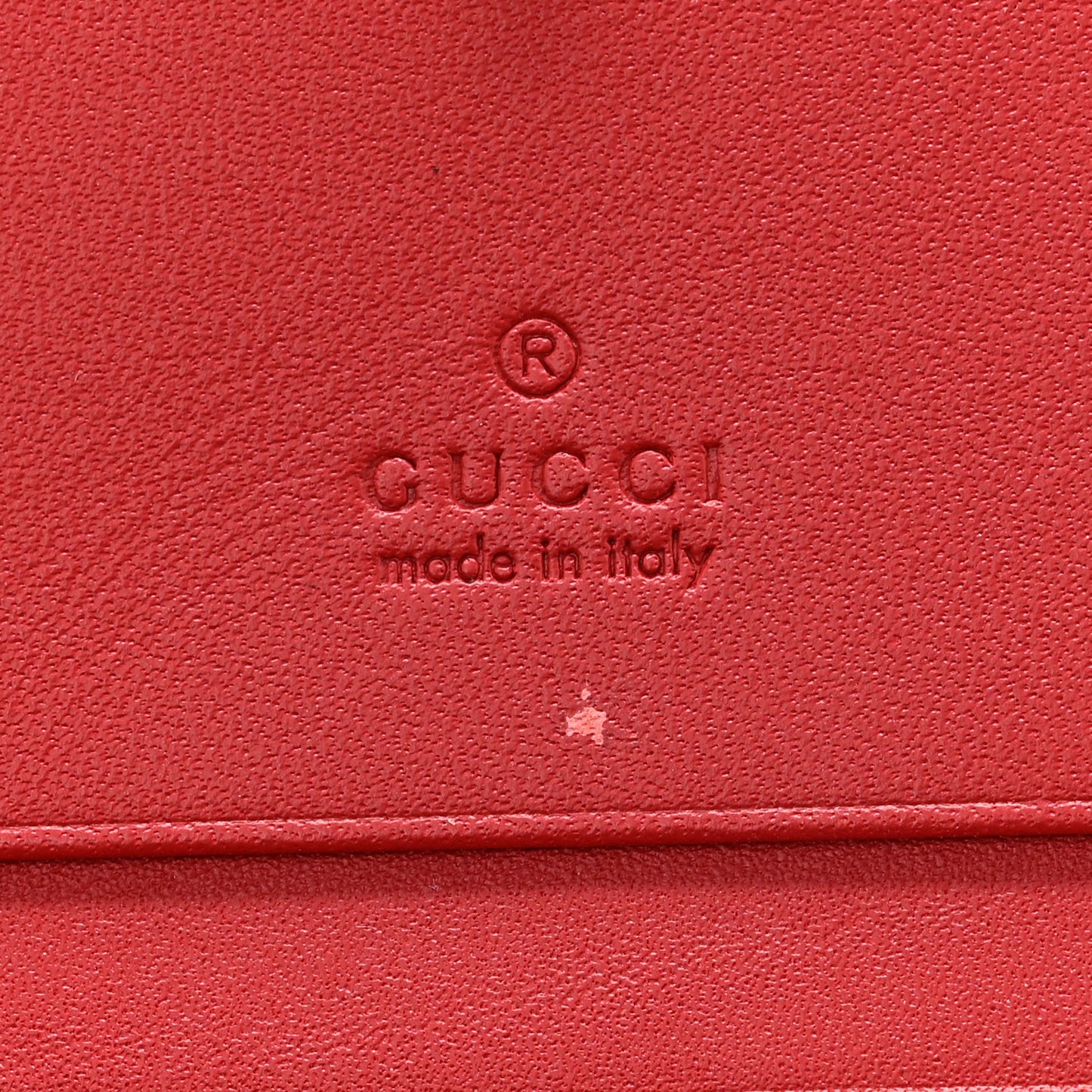 GG Supreme Monogram Bosco Patch Card Case Wallet Beige Malva Hibiscus Red
