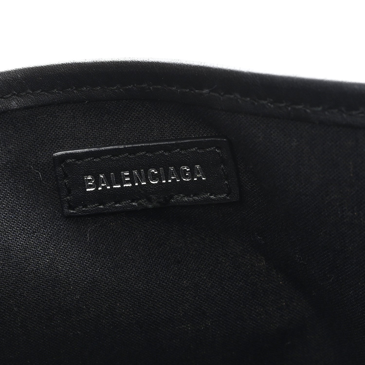 Balenciaga Cotton Canvas Satin Calfskin S Navy Cabas Natural Black 6 of 11