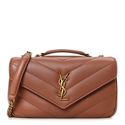 Saint Laurent Lambskin Chevron Quilted Small Loulou Hortensia 1 of 14