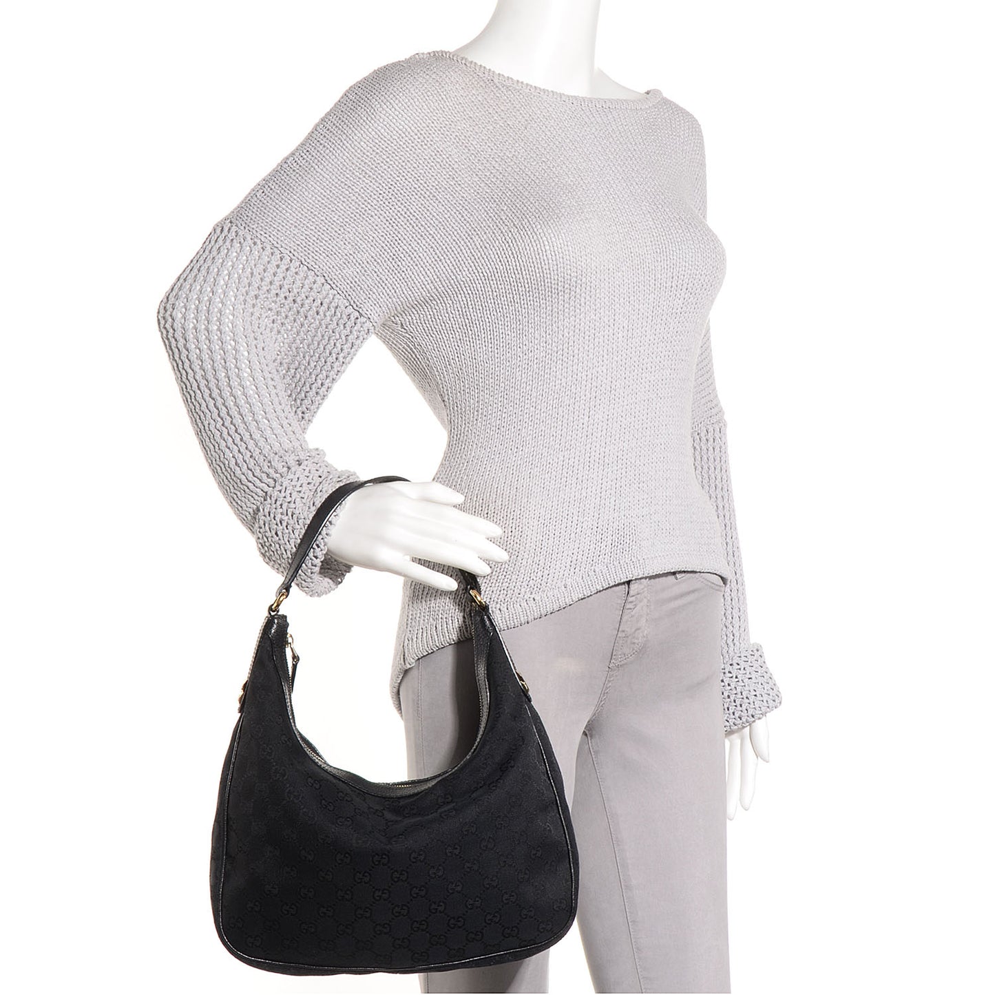 Monogram Small Charmy Hobo Black