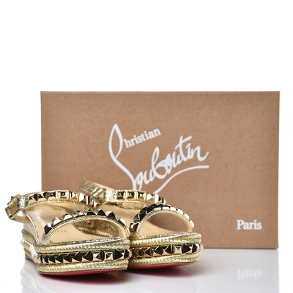 Christian Louboutin Specchio Vintage Cataclou 60 Platform Sandals 36 Platine Light Gold 8 of 8