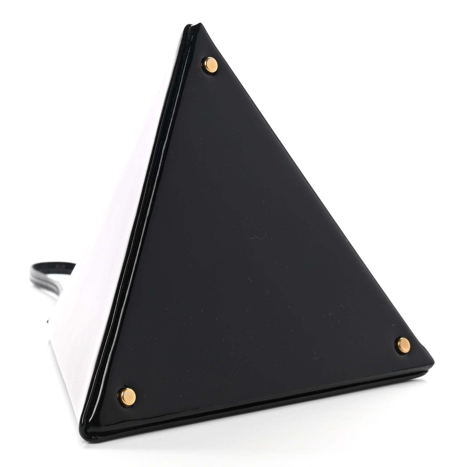 Saint Laurent Patent Pyramid Clutch Black 3 of 5