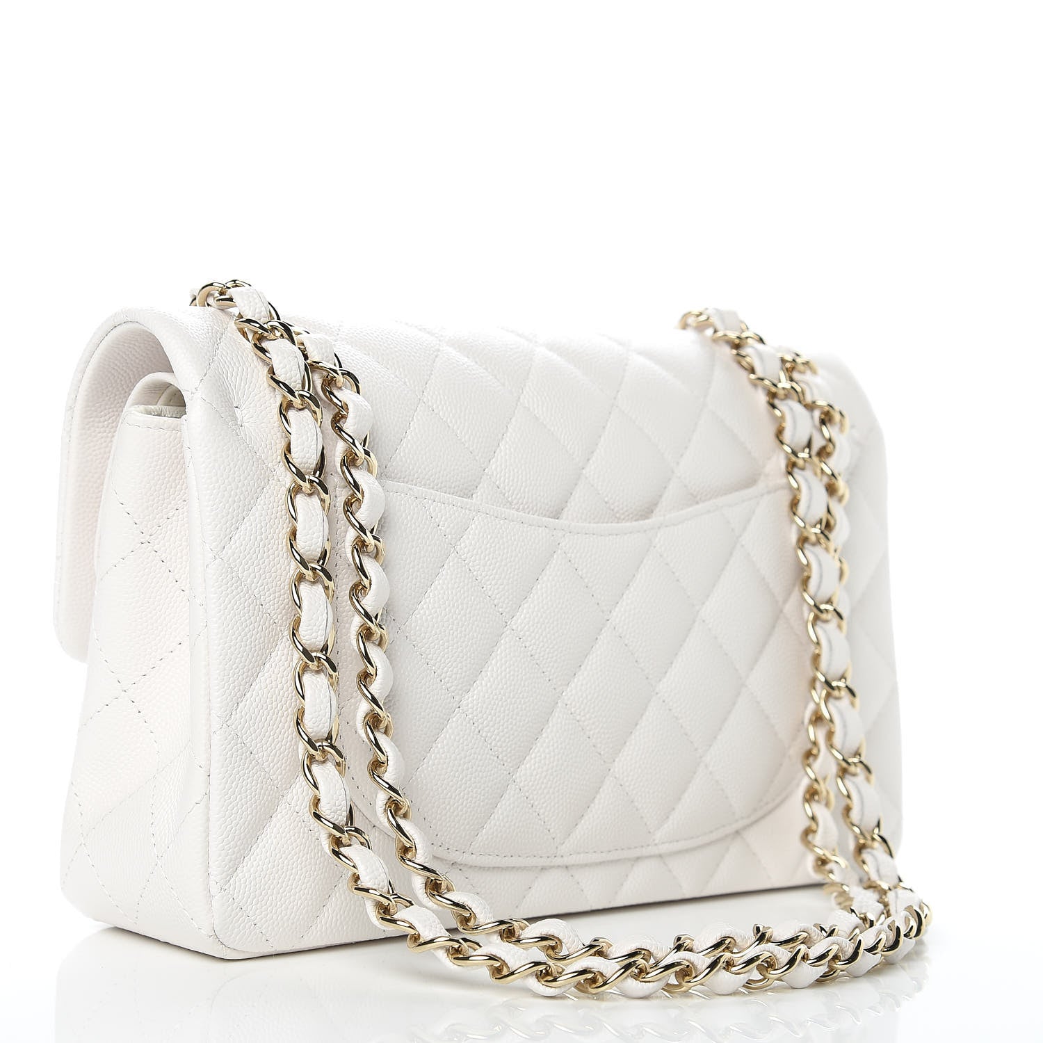 Chanel Caviar Quilted Small Double Flap White 3 of 9