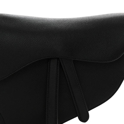 Christian Dior Grained Calfskin Saddle Bag Black 8 of 10
