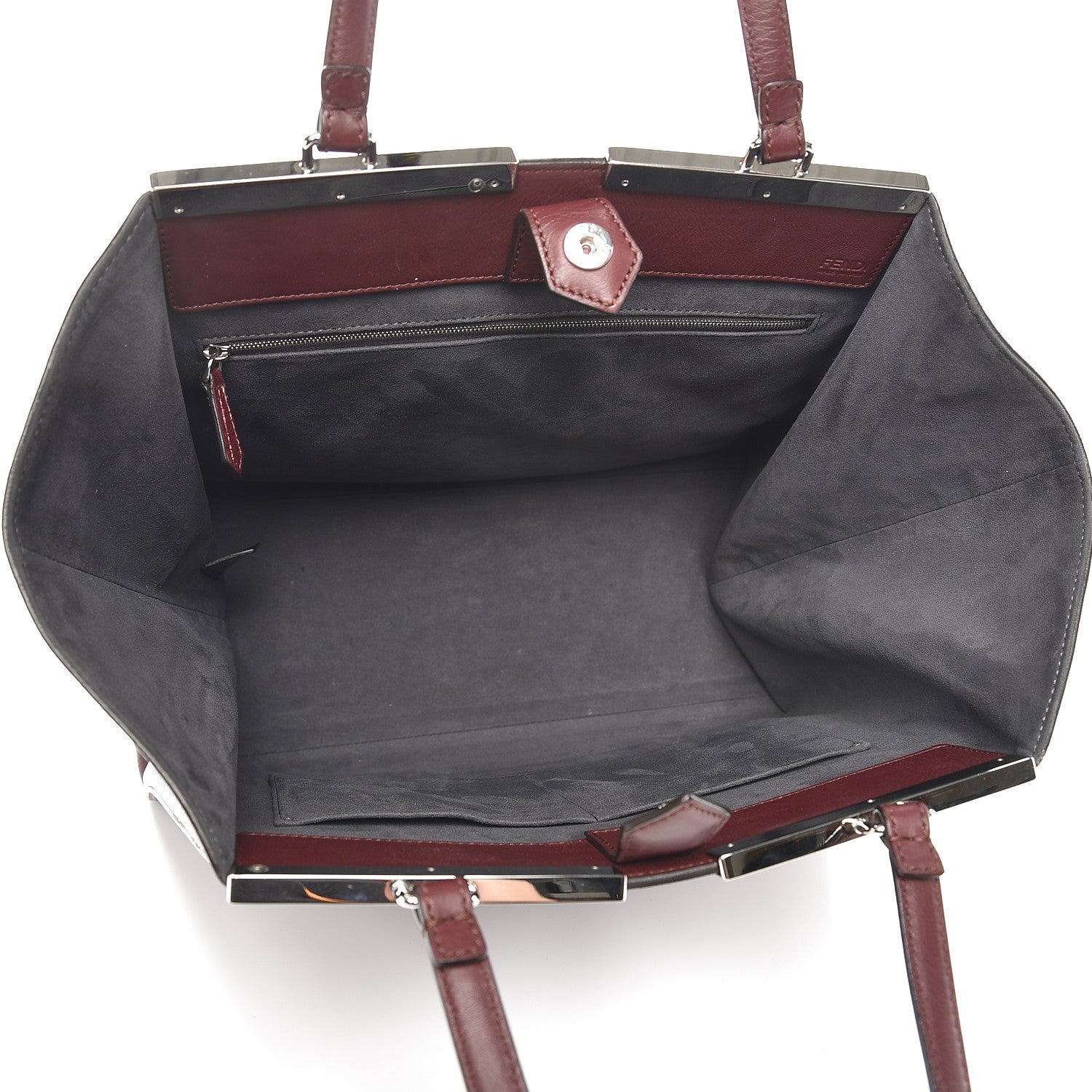 Fendi Vitello Elite Flamingo Large 3Jours Tote Bordeaux 5 of 7