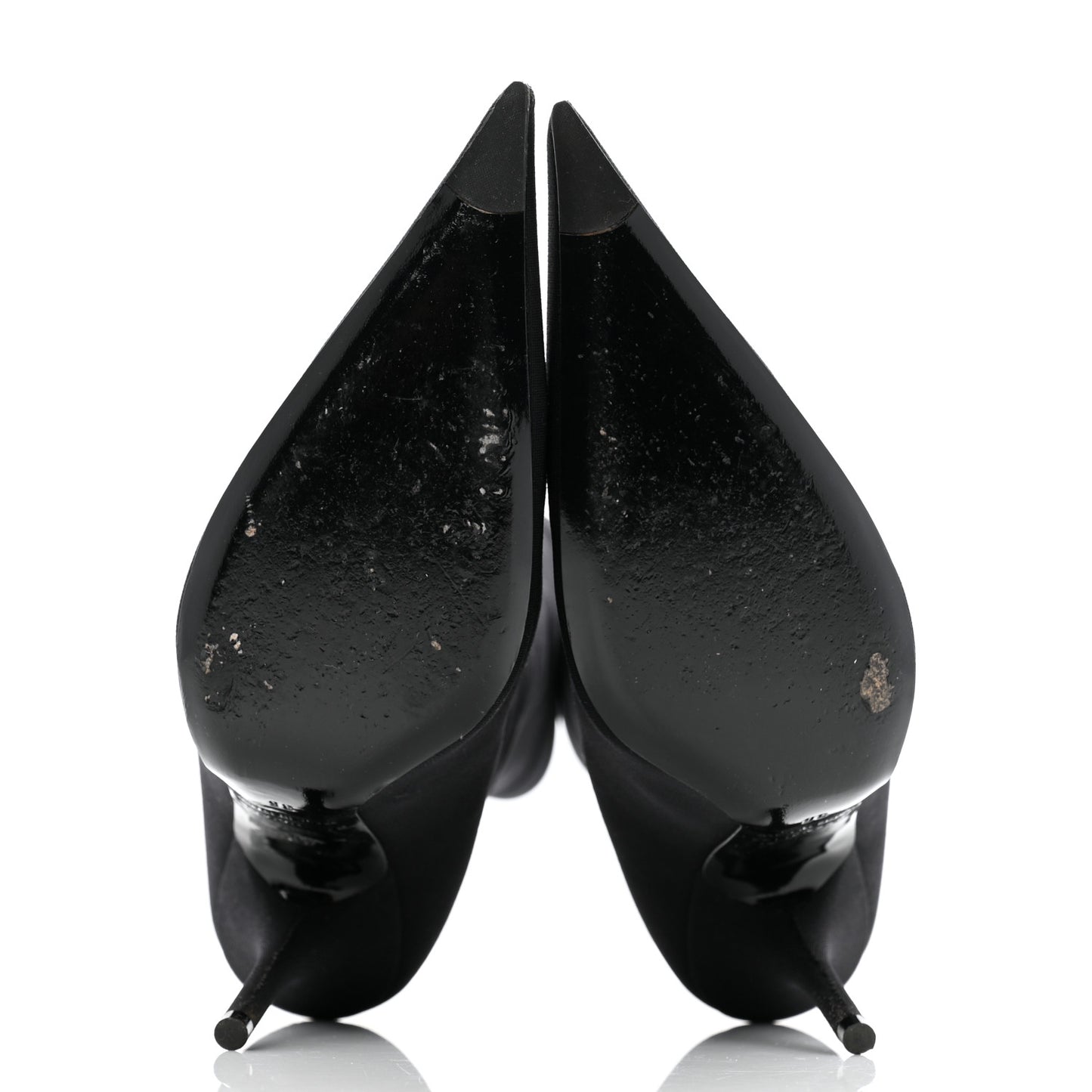 Jersey Crepe Extreme Pointed Toe Knife Booties 38 Black